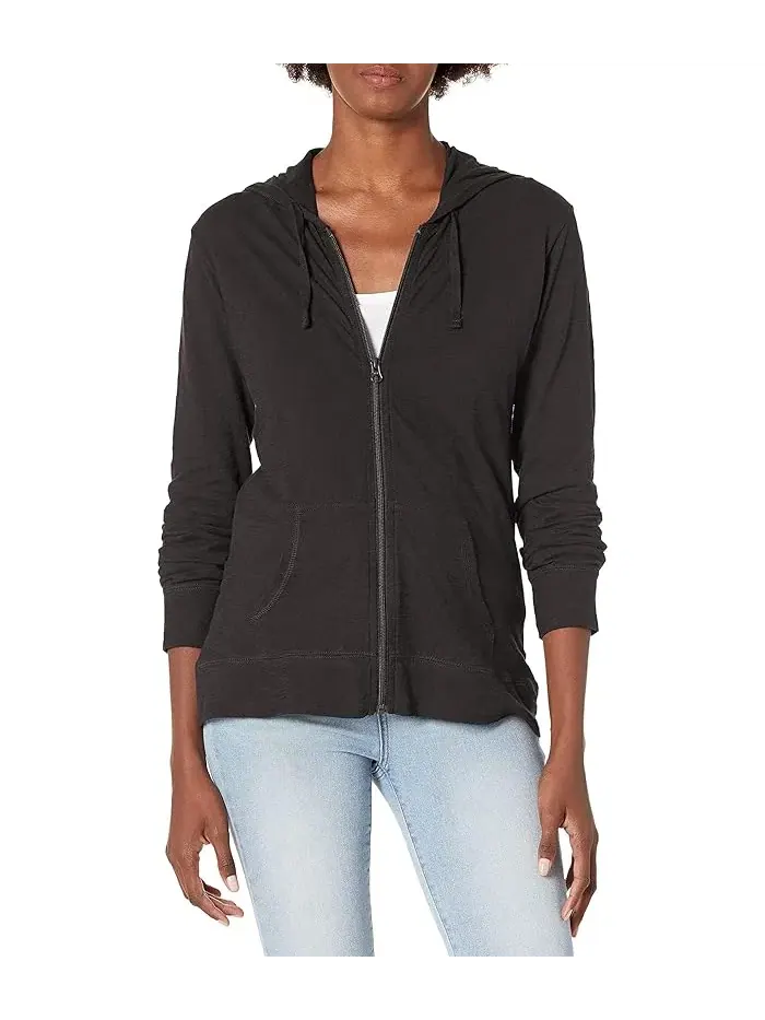 Худи из слеба Slub Jersey Hoodie Hanes — изображение 1 из 2, бежевый