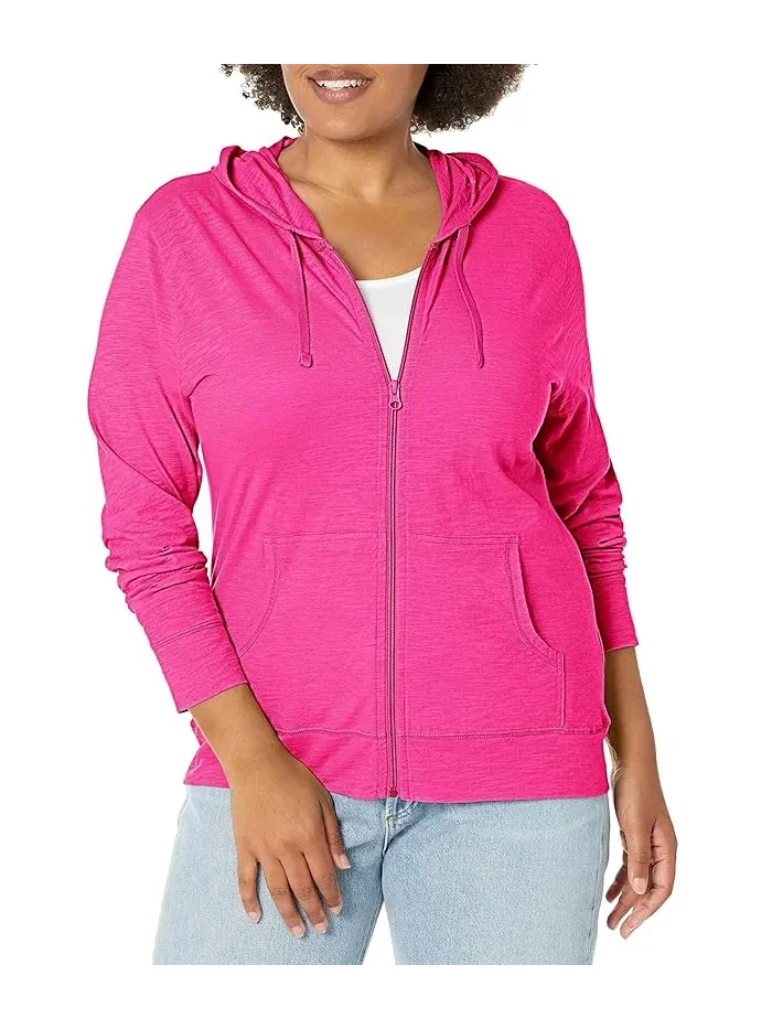 Худи с капюшоном Slub Jersey Hanes — изображение 1 из 2, нежный коричневый