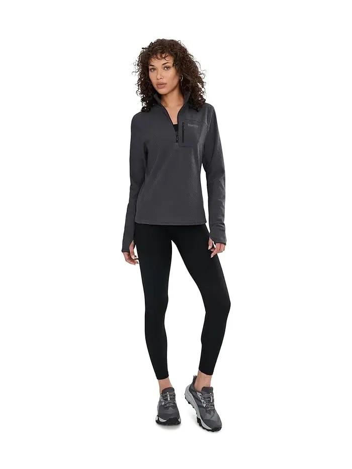 Флисовая водолазка AirFleece 1/2 Zip Marmot — изображение 2 из 5, черный