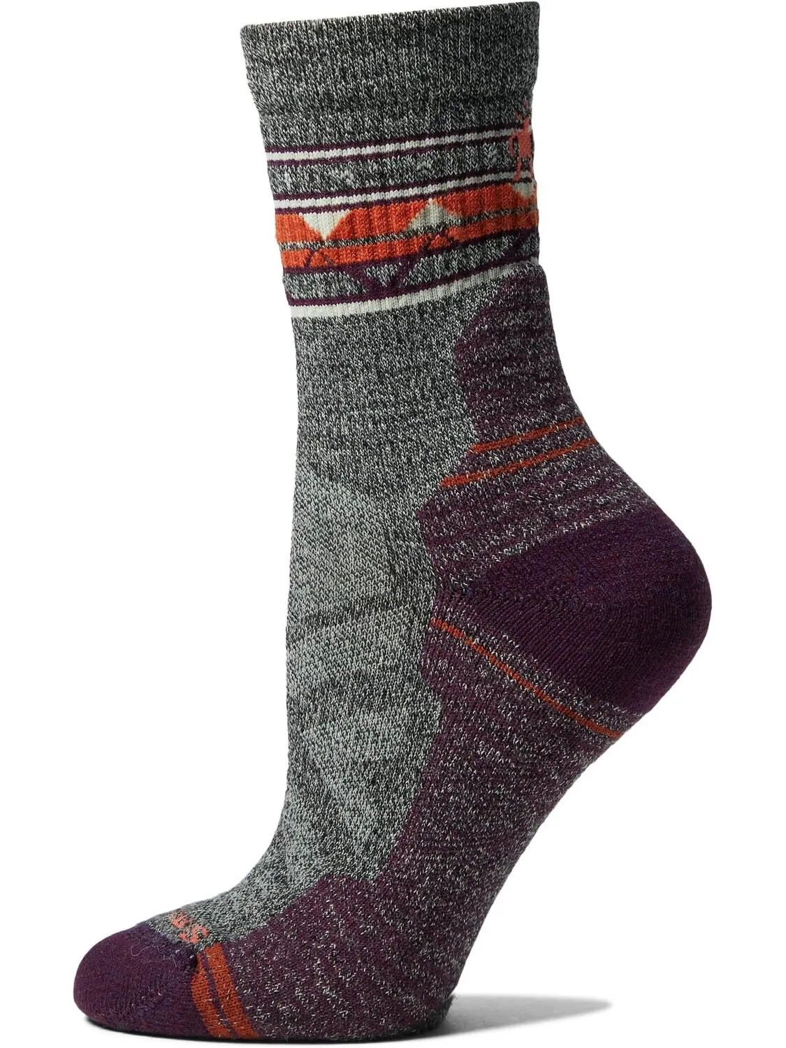 Легкая подушка Performance Hike Ethno Graphic Mid Crew Smartwool — изображение 1 из 1, темно-серый