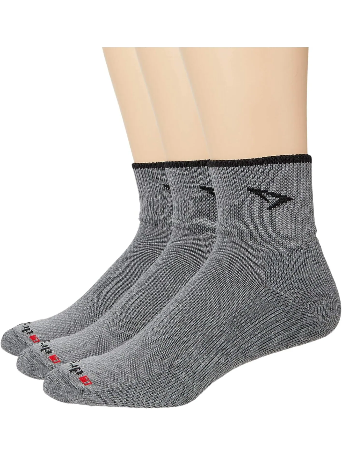 Trail Running 1/4 Crew Turndown Leg Leg, 3 шт. Drymax — черный