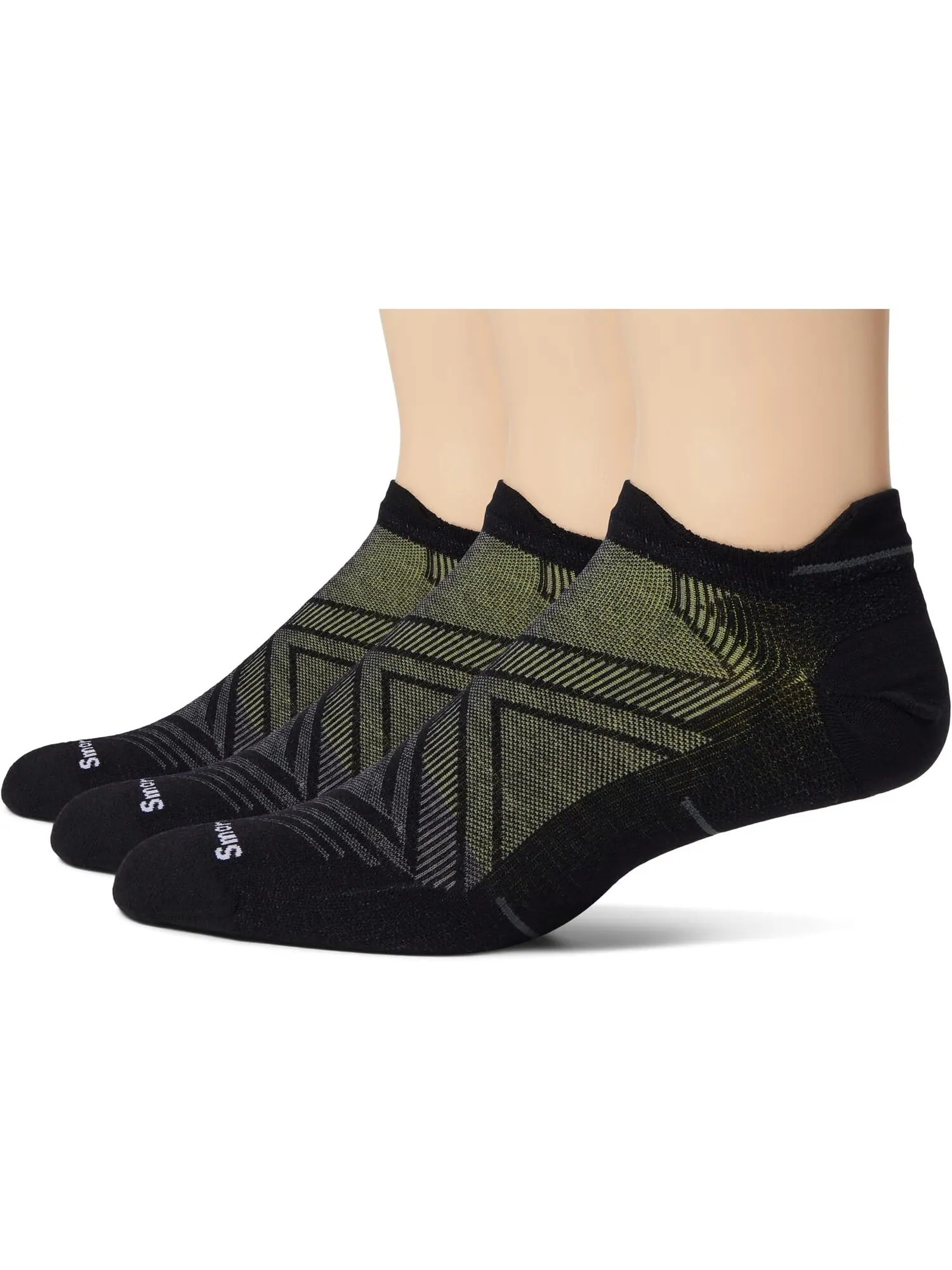 Носки Run Zero Cushion с низкой лодыжкой, 3 пары Smartwool — изображение 1 из 1, черный