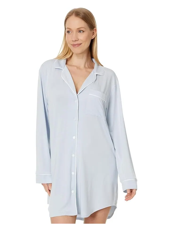 Ночная рубашка Eberjey Gisele Nightshirt — изображение 1 из 4, синий/слоновая кость