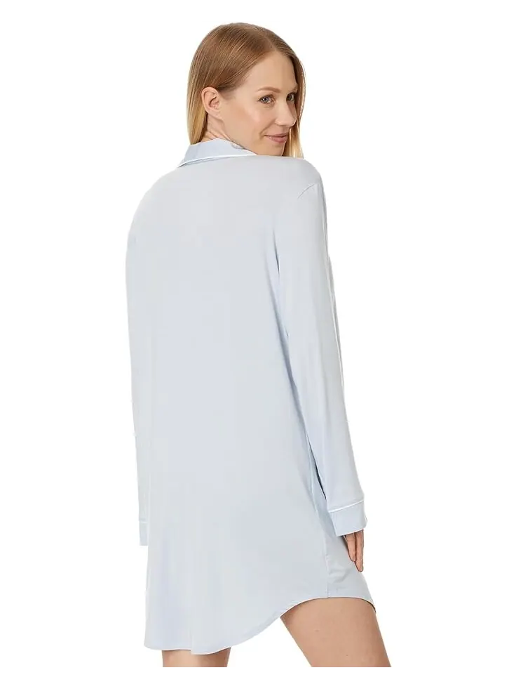 Ночная рубашка Eberjey Gisele Nightshirt — изображение 2 из 4, синий/слоновая кость