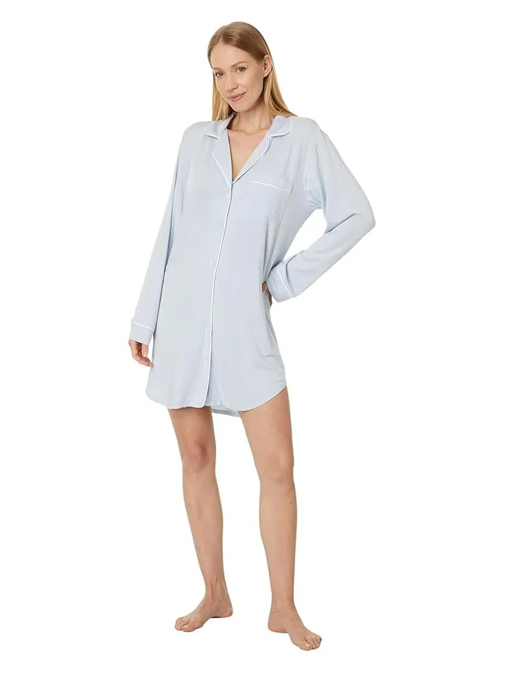 Ночная рубашка Eberjey Gisele Nightshirt — изображение 4 из 4, синий/слоновая кость