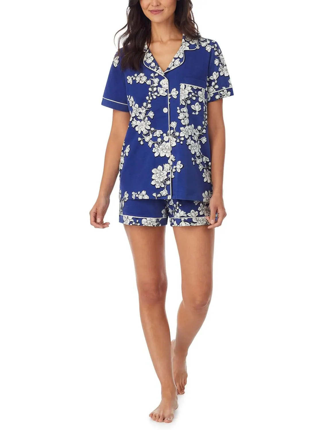 Пижама из органического хлопка с короткими рукавами Bedhead PJs — синий