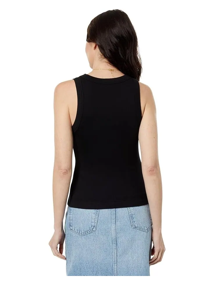 Майка Michael Stars Gina Wide Binding Crop Tank — изображение 2 из 4, черный