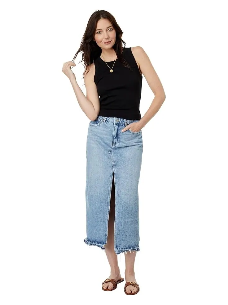 Майка Michael Stars Gina Wide Binding Crop Tank — изображение 4 из 4, черный