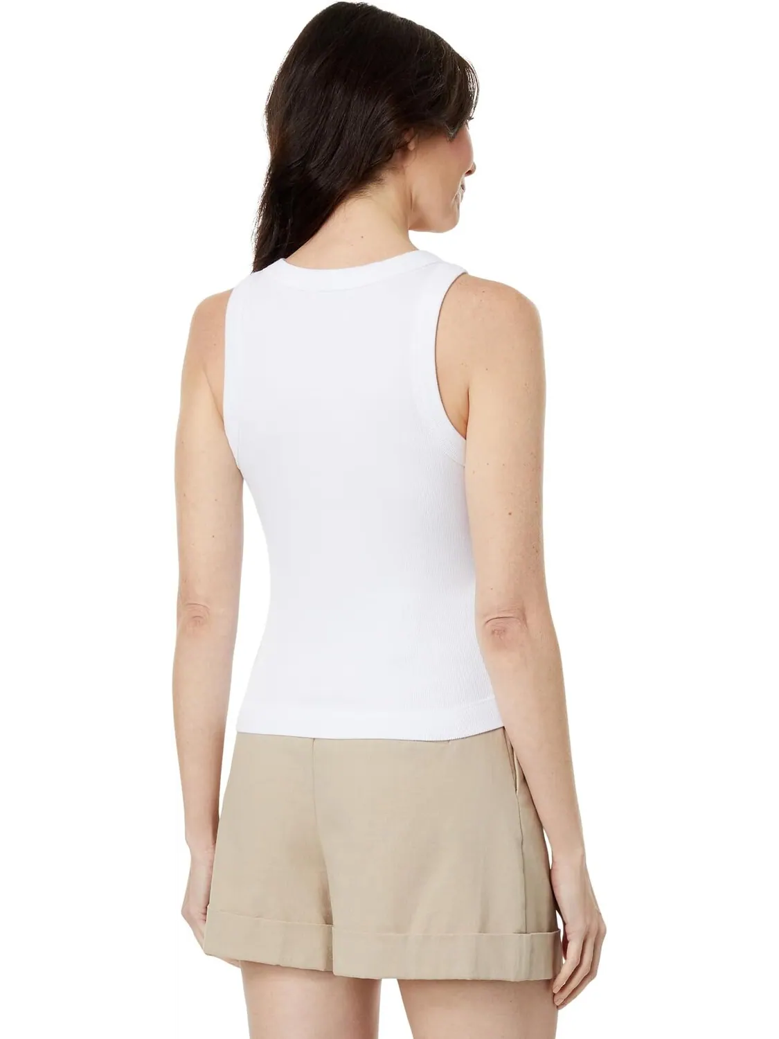 Майка Gina Wide Binding Crop Tank Michael Stars — изображение 2 из 4, белый