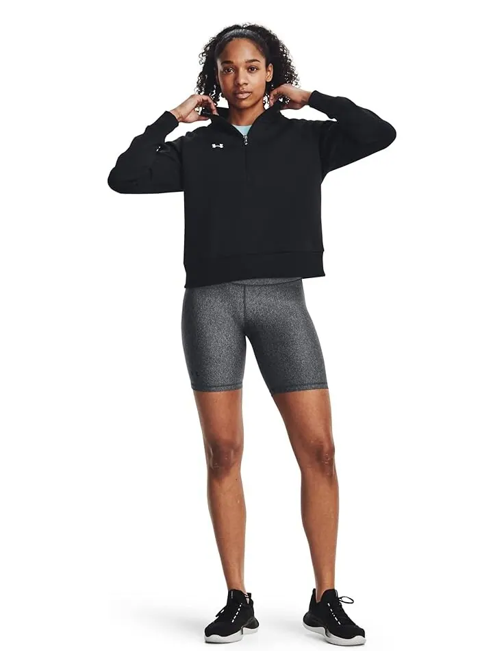 Толстовка Under Armour Rival Fleece 1/2 Zip — изображение 3 из 3, черный/белый
