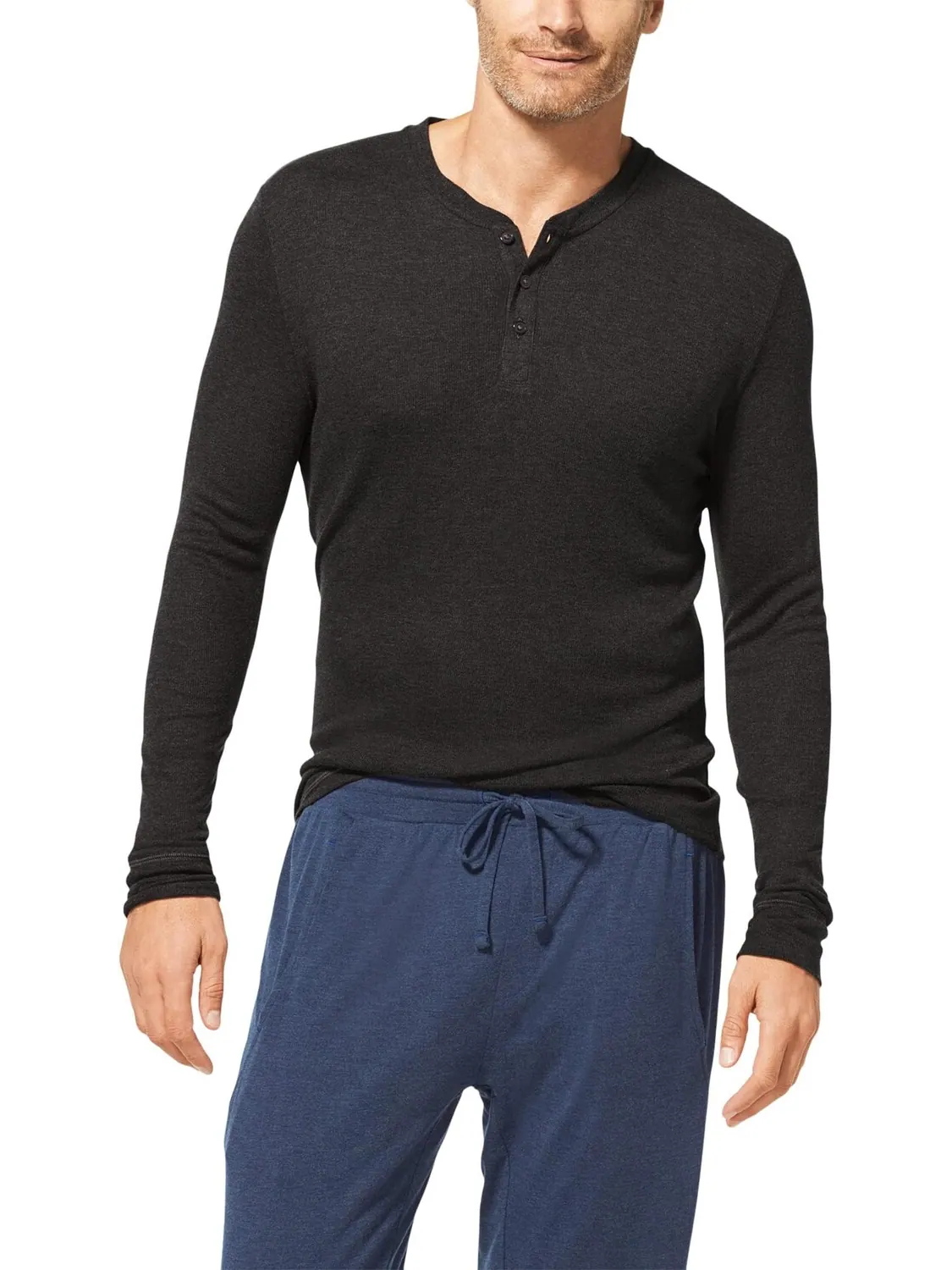 Хенли Lounge с длинными рукавами Tommy John — изображение 1 из 3, темно-серый