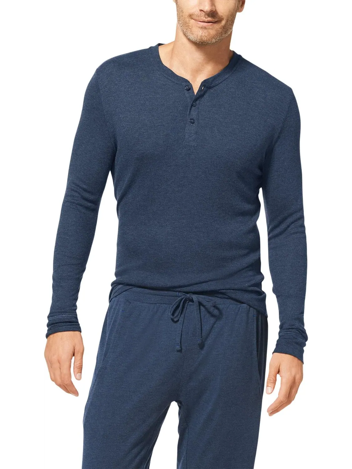 Хенли Lounge с длинными рукавами Tommy John — изображение 1 из 3, синий