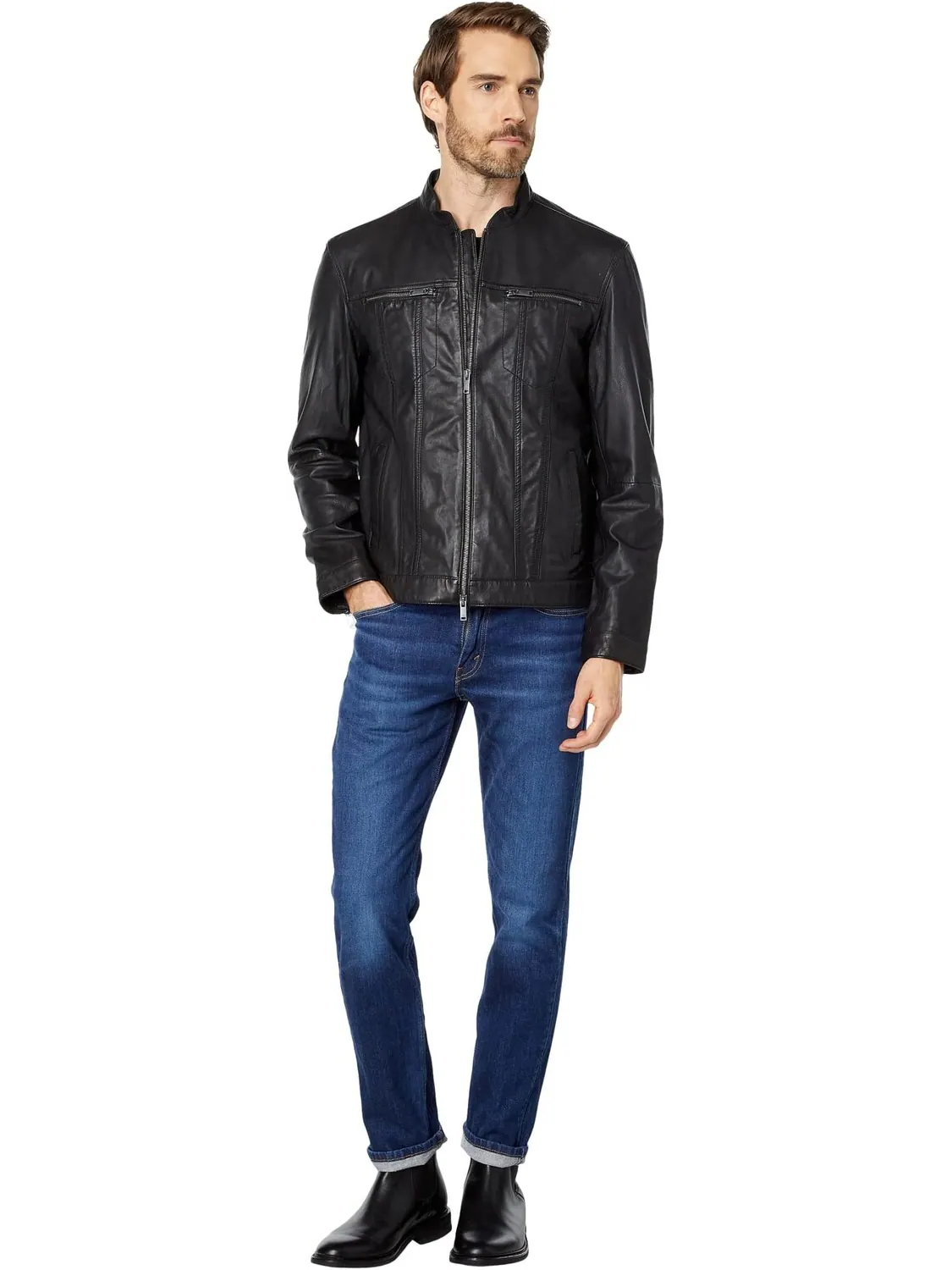 Куртка Band Collar Jacket L858T1B John Varvatos — изображение 4 из 4, черный