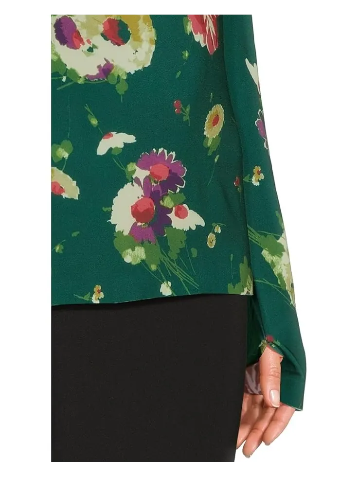 Женская водолазка Norma Kamali Slim Fit с длинным рукавом — изображение 4 из 5, зеленый мульти