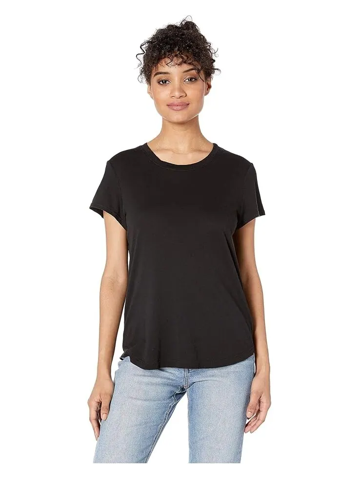 Футболка Splendid Abbie Short Sleeve Modal Jersey Crew — изображение 1 из 4, черный