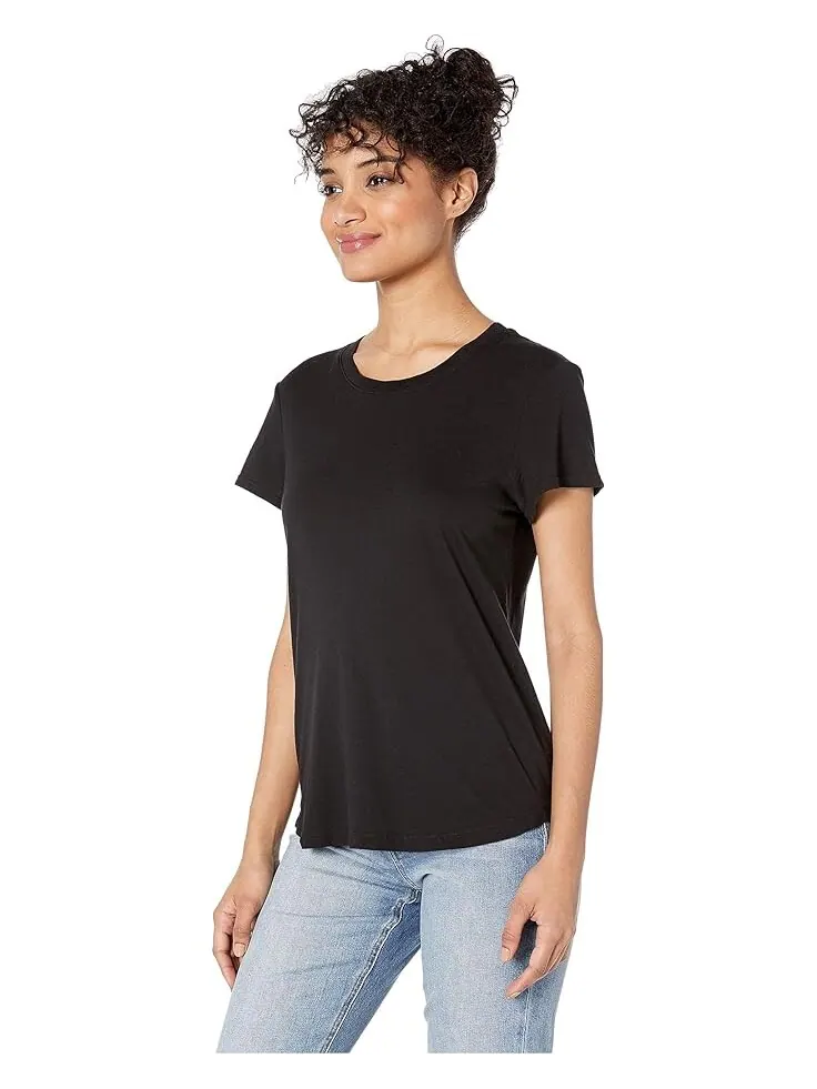 Футболка Splendid Abbie Short Sleeve Modal Jersey Crew — изображение 2 из 4, черный