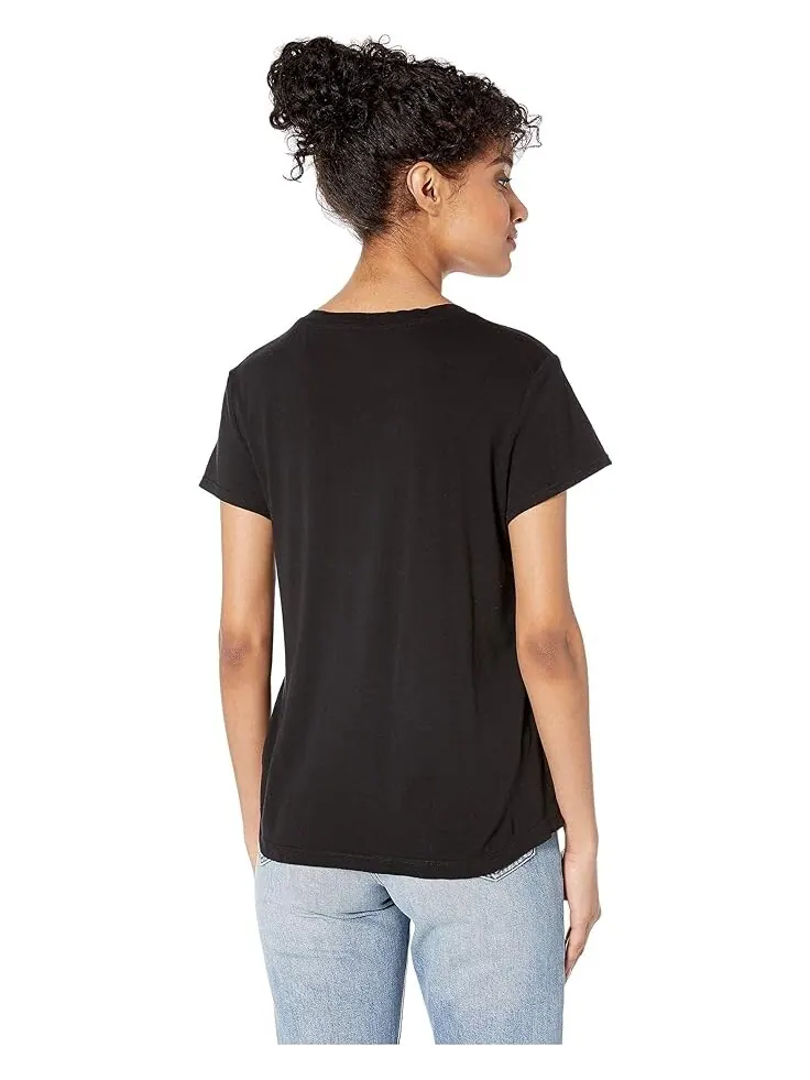Футболка Splendid Abbie Short Sleeve Modal Jersey Crew — изображение 3 из 4, черный