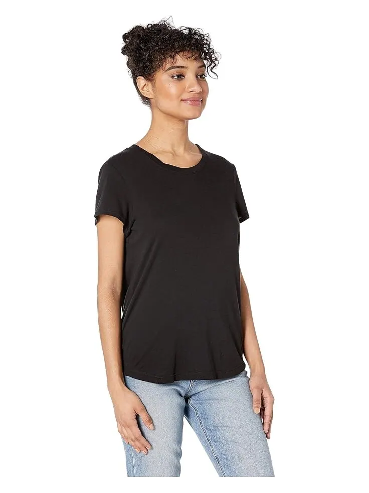 Футболка Splendid Abbie Short Sleeve Modal Jersey Crew — изображение 4 из 4, черный