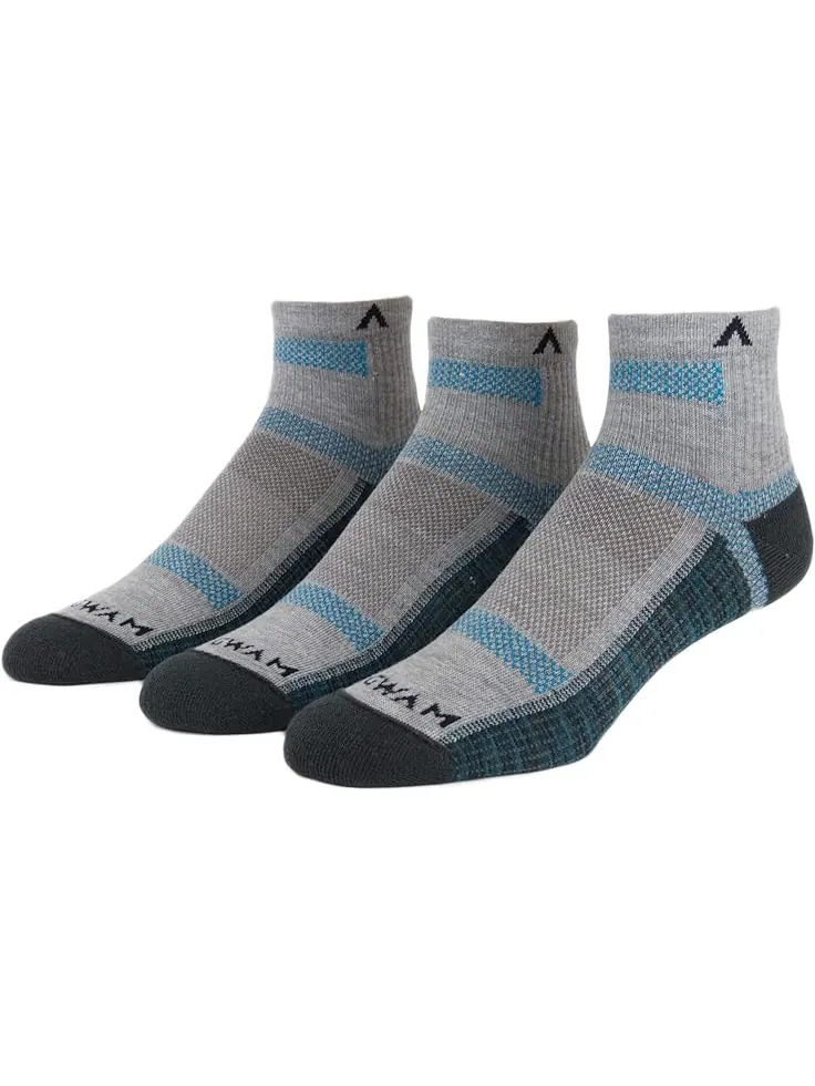 Носки Wigwam Ultra Cool-Lite Quarter, 3-Pack — изображение 1 из 1, лазурный