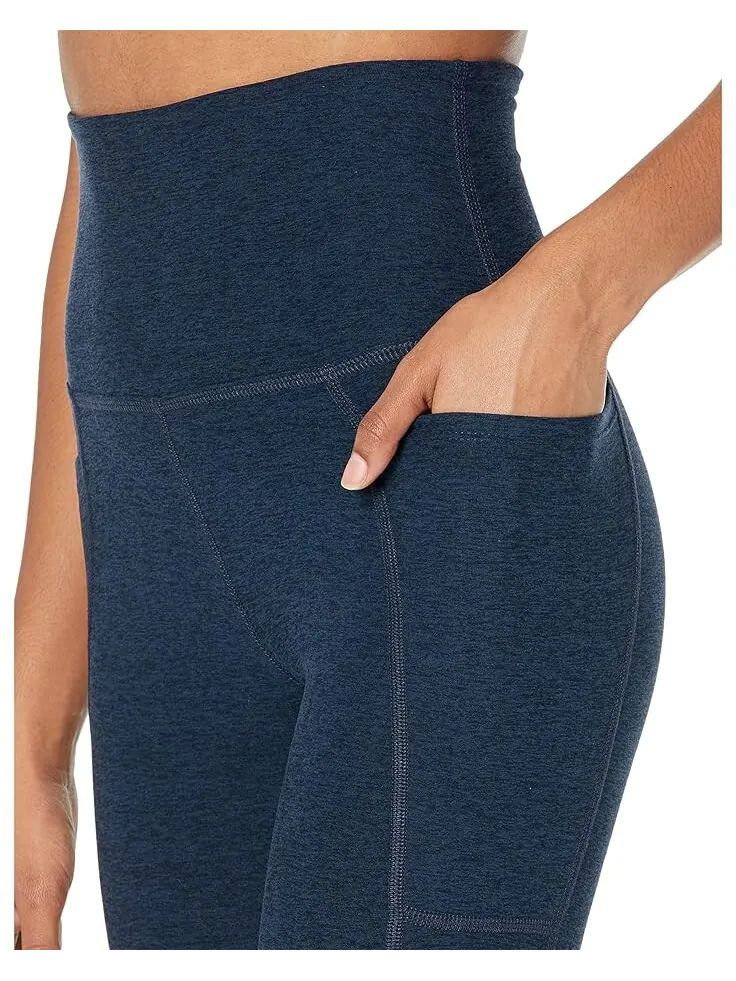 Брюки Beyond Yoga Spacedye Out Of Pocket High-Waisted Midi Legging — изображение 3 из 4, темно-синий