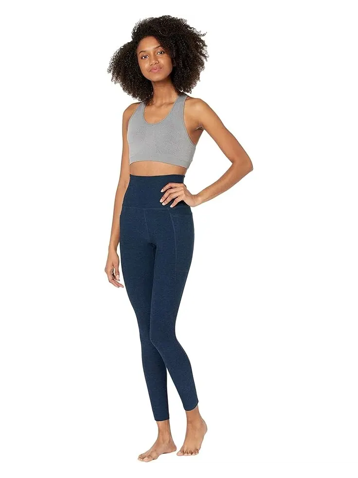 Брюки Beyond Yoga Spacedye Out Of Pocket High-Waisted Midi Legging — изображение 4 из 4, темно-синий
