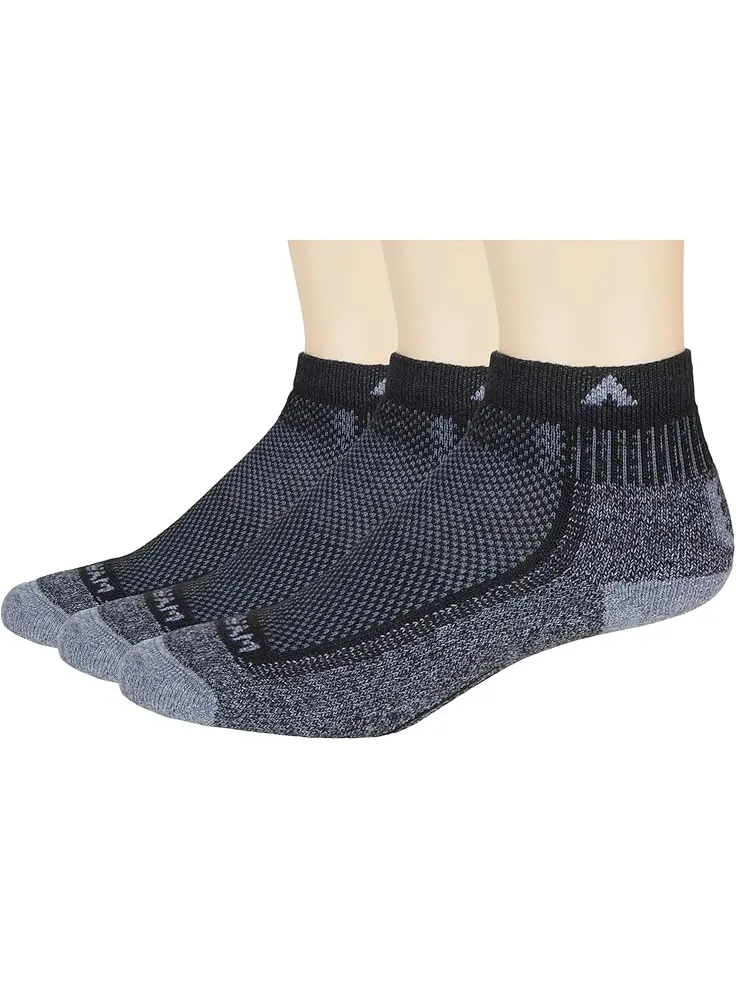 Носки Wigwam Cool Lite Hiker Quarter, 3-Pack — изображение 1 из 1, черный/серый