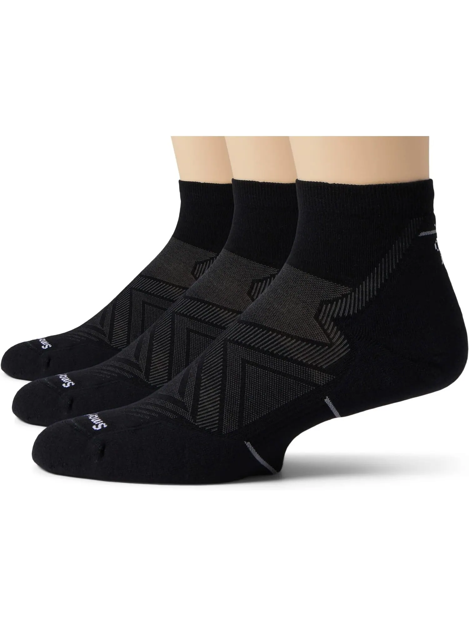Носки до щиколотки Run Targeted Cushion, 3 пары Smartwool — изображение 1 из 1, черный