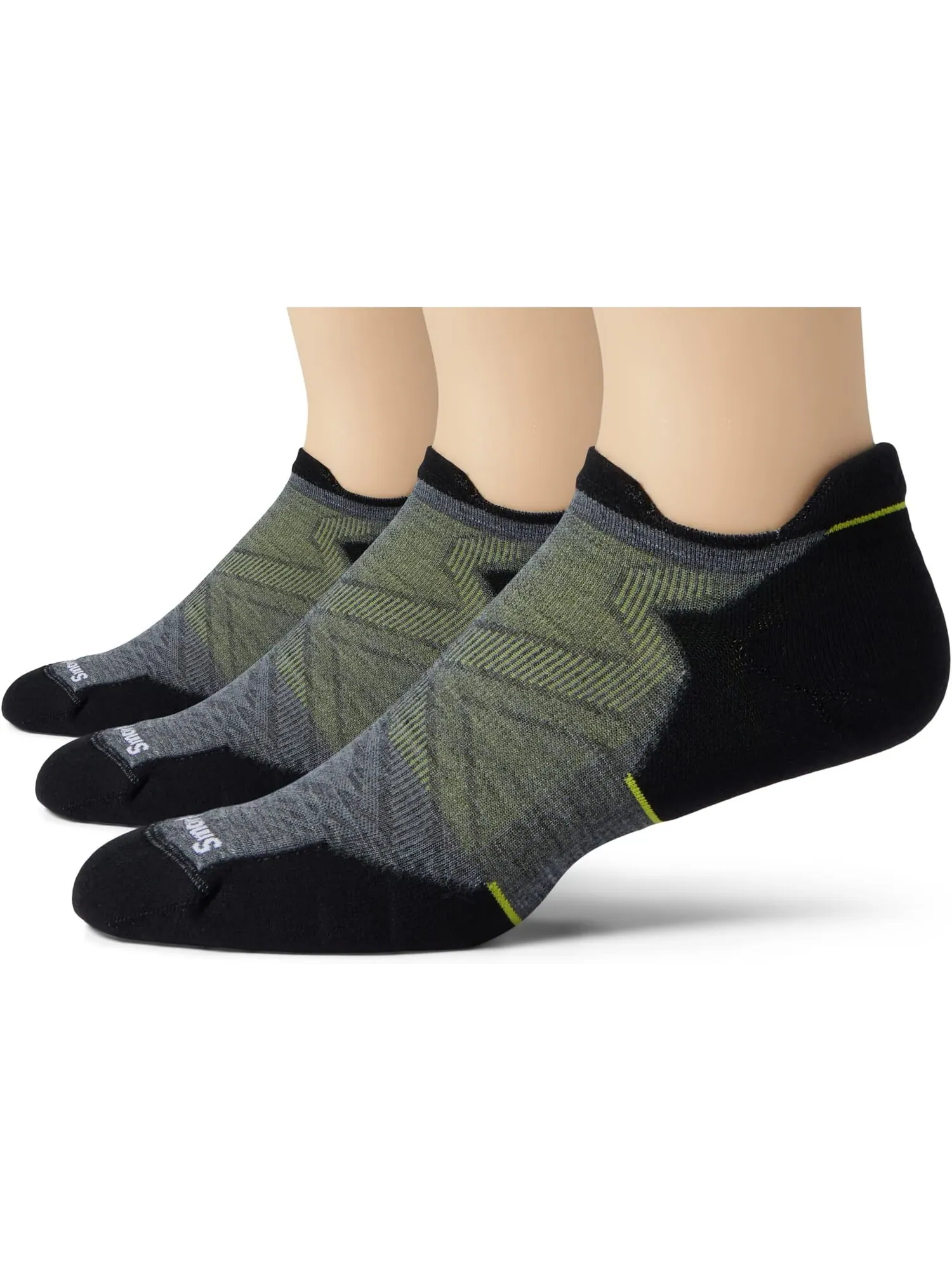 Носки до щиколотки Run Targeted Cushion, 3 пары Smartwool — изображение 1 из 1, серый
