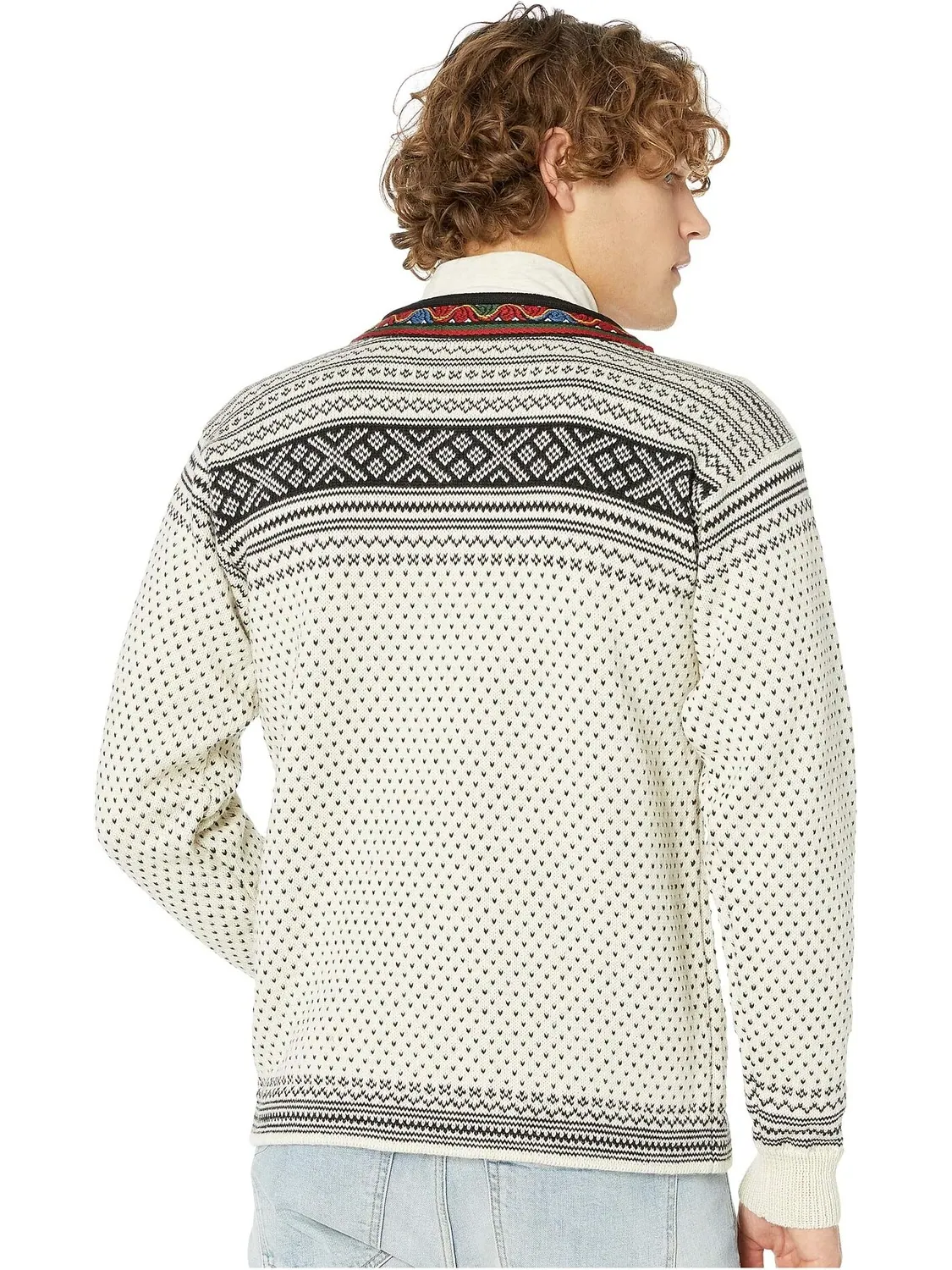 Свитер Setesdal Unisex Jacket Dale of Norway — изображение 2 из 5, белый/черный