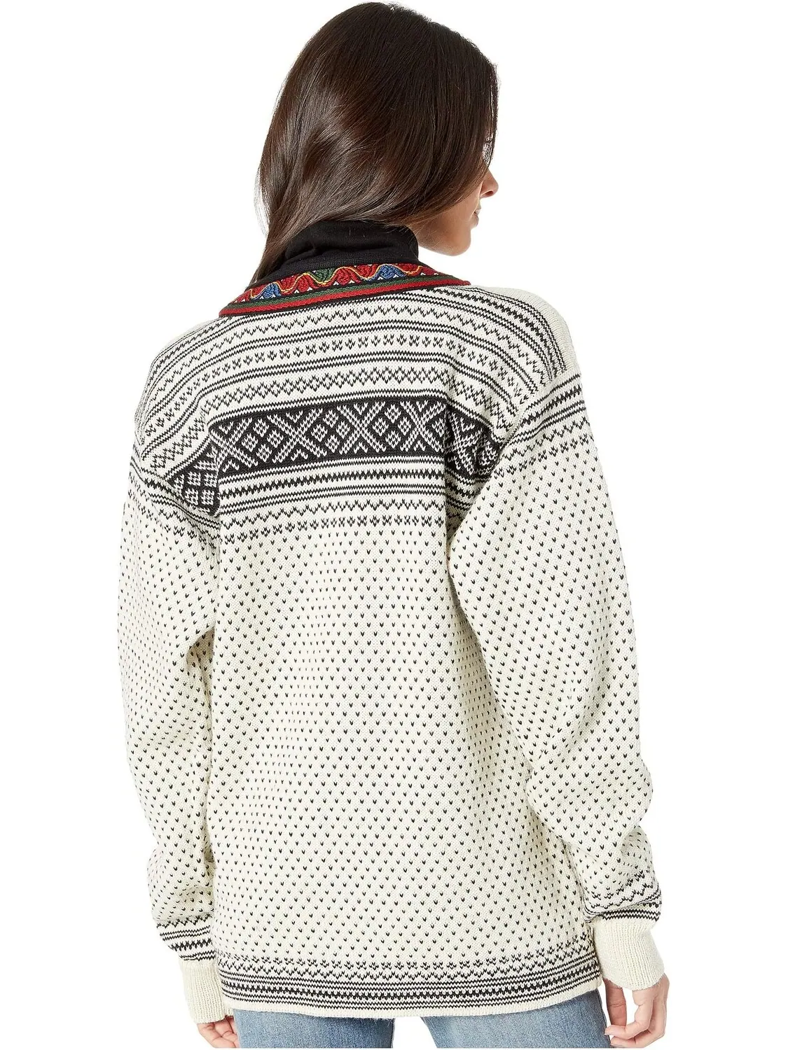 Свитер Setesdal Unisex Jacket Dale of Norway — изображение 4 из 5, белый/черный