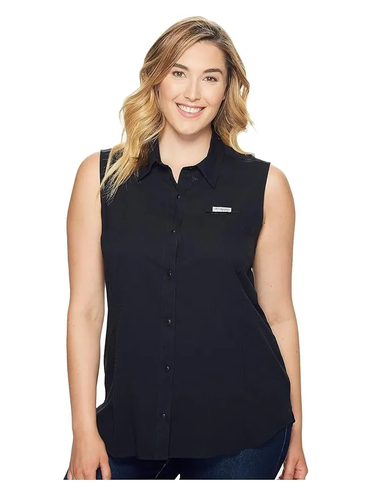 Рубашка Columbia Plus Size Tamiami Sleeveless — изображение 1 из 4, черный