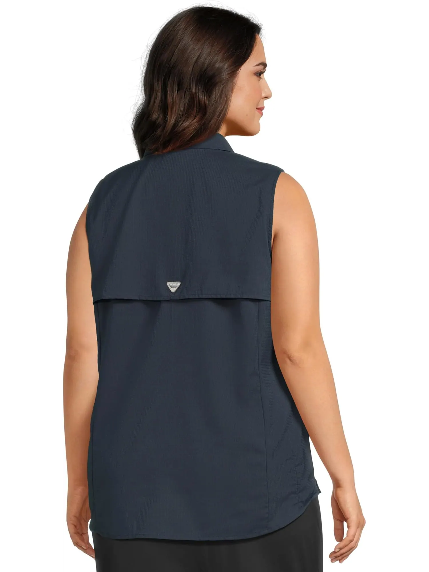 Рубашка Columbia Plus Size Tamiami Sleeveless Shirt — изображение 3 из 5, темно-синий
