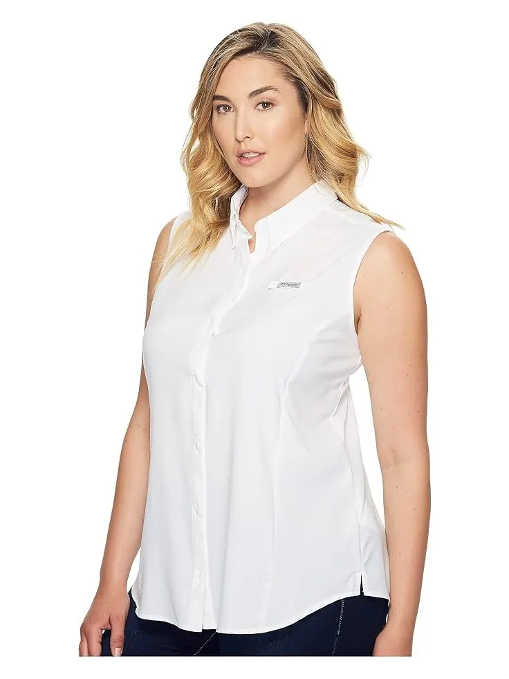 Рубашка Columbia Plus Size Tamiami Sleeveless — изображение 2 из 4, белый