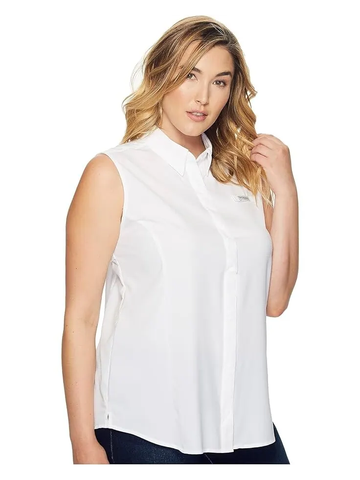 Рубашка Columbia Plus Size Tamiami Sleeveless — изображение 4 из 4, белый