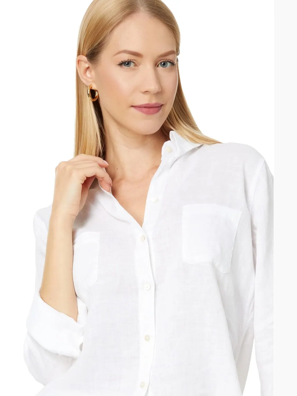 Рубашка Sea View Button-Down Lilly Pulitzer — изображение 3 из 4, белый