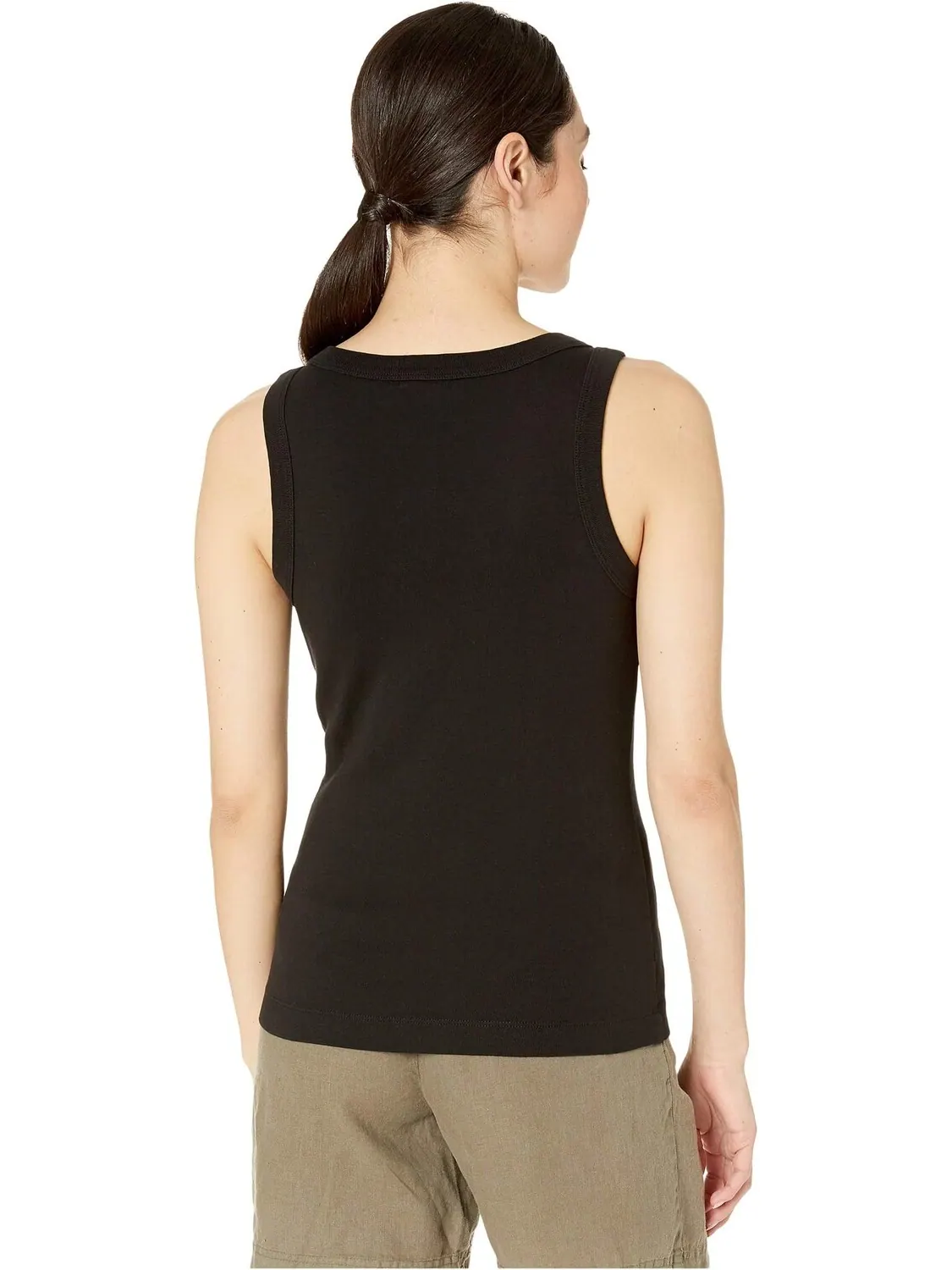 Майка Paloma 1x1 Cotton Wide Binding Tank Top Michael Stars — изображение 3 из 4, черный