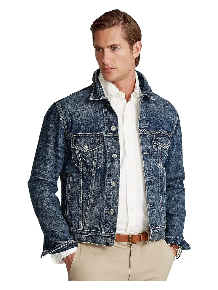 Куртка Polo Ralph Lauren Denim Icon Trucker — изображение 1 из 3, бледно-зеленый лес