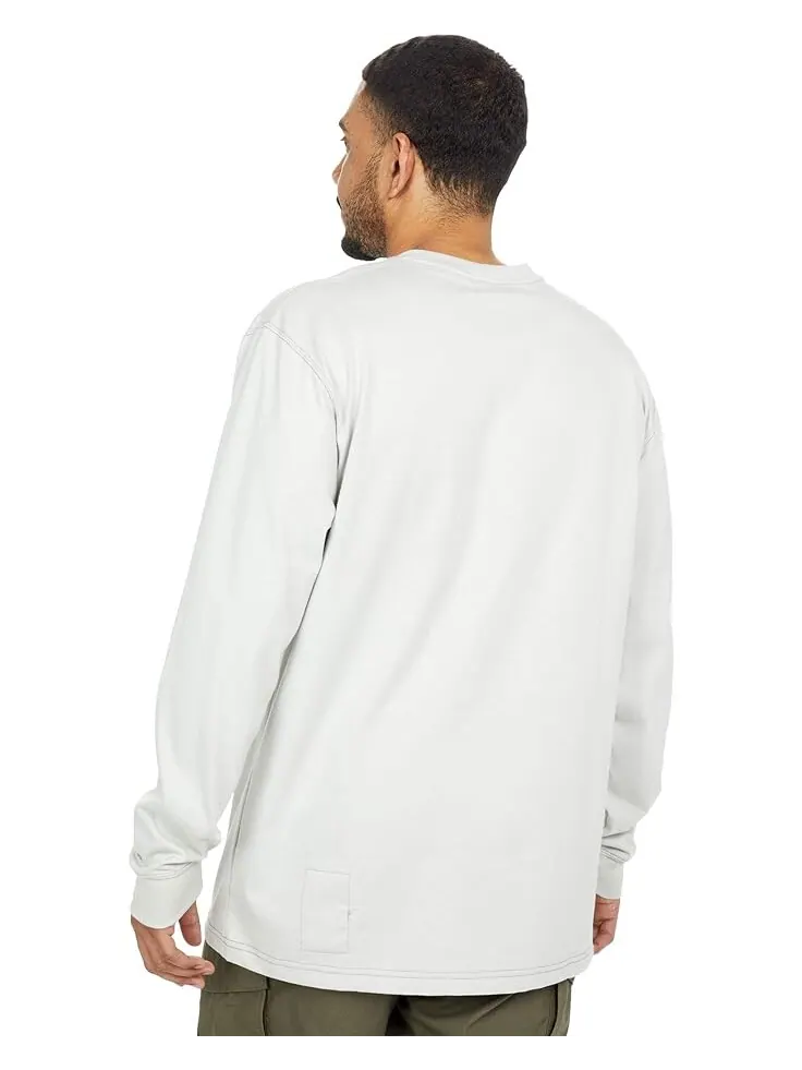 Футболка Carhartt Flame-Resistant Force Cotton Long Sleeve — изображение 3 из 4, светлый серый