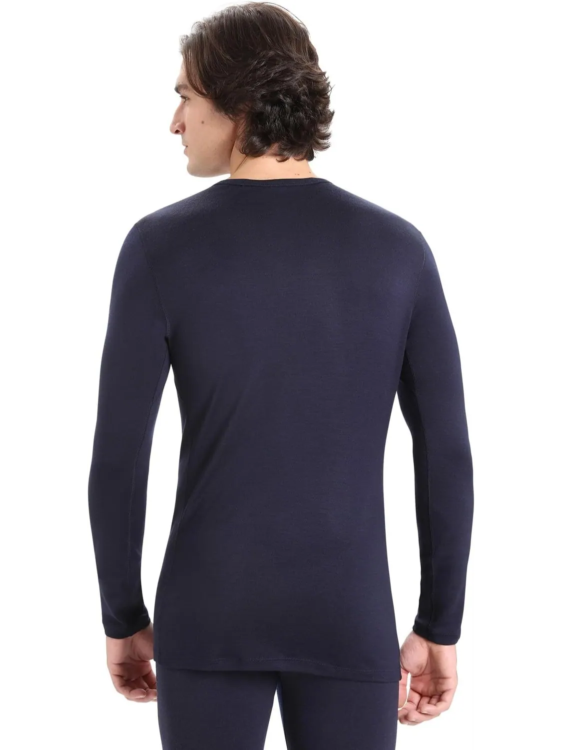 Базовый слой из шерсти 260 Tech Merino с длинными рукавами Icebreaker — изображение 2 из 3, темно-синий