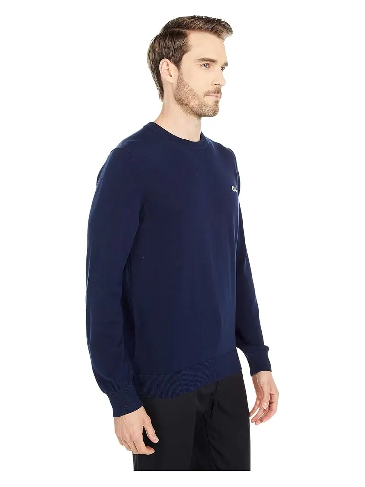 Свитер Lacoste Jersey Crew Neck, трикотаж для повседневной носки — изображение 4 из 4, темно-синий
