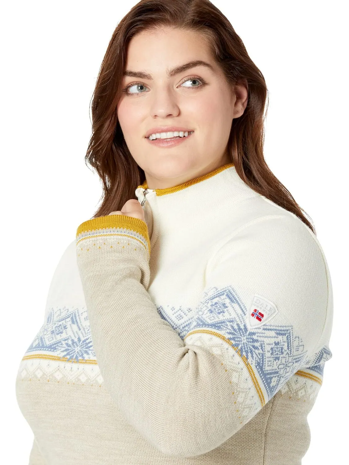 Свитер Moritz Feminine Dale of Norway — изображение 3 из 4, песочный-белый синий