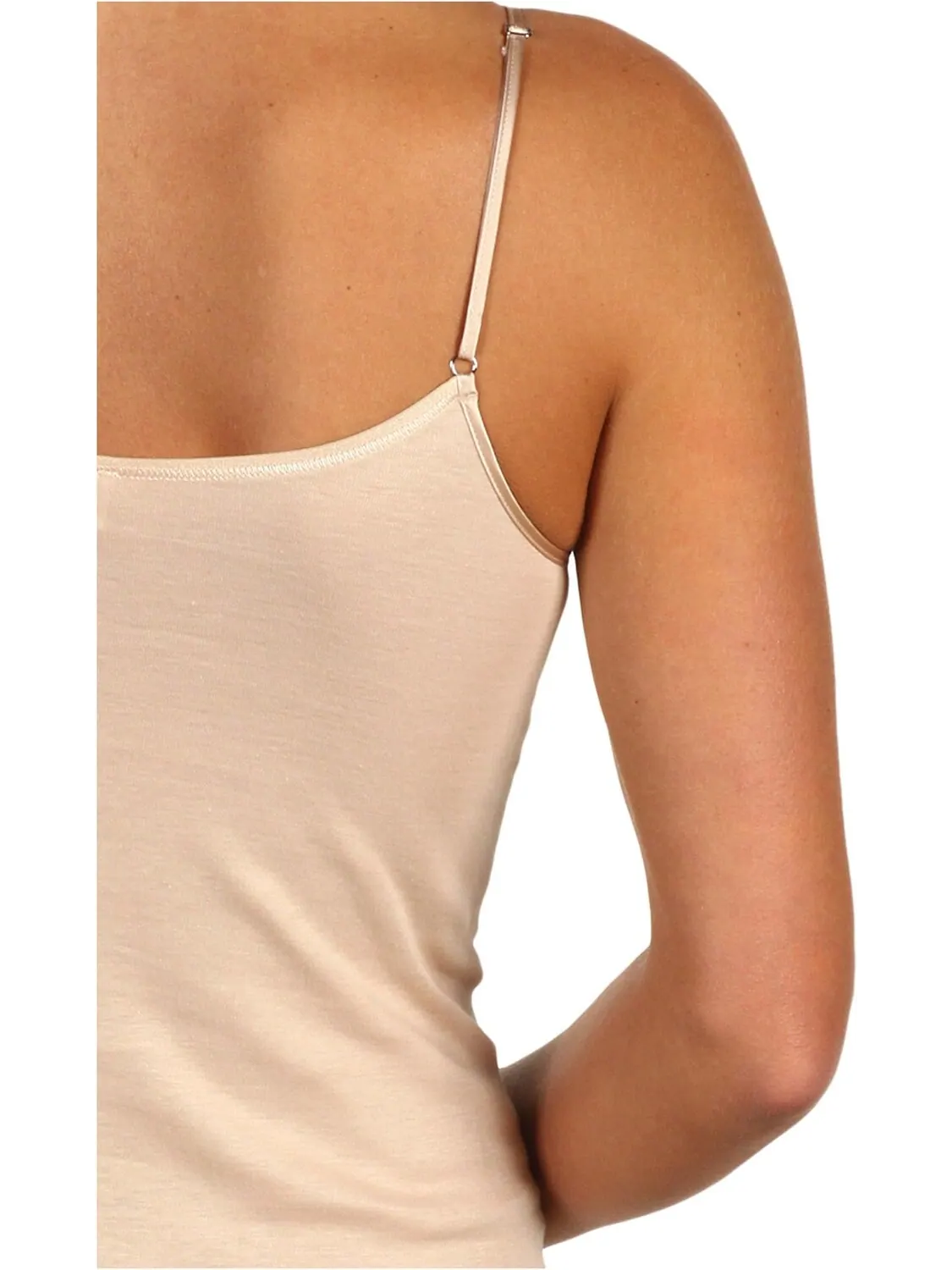 Майка Cotton Seamless V-Neck Camisole Hanro — изображение 6 из 7, бежевый