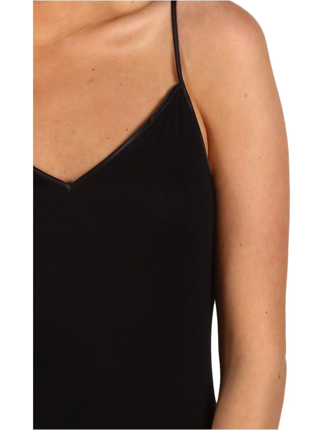 Майка Cotton Seamless V-Neck Camisole Hanro — изображение 5 из 7, черный