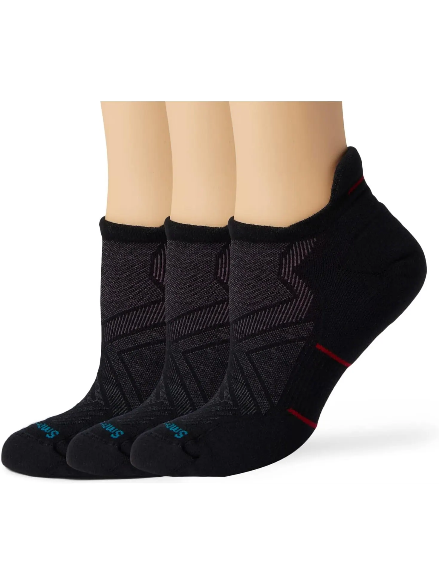Носки до щиколотки Run Targeted Cushion, 3 пары Smartwool — изображение 1 из 1, черный
