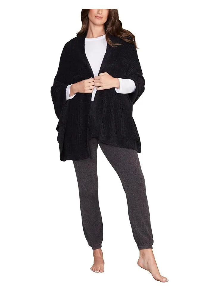Свитер Barefoot Dreams CozyChic Lite Heathered Travel Shawl — изображение 1 из 1, черный
