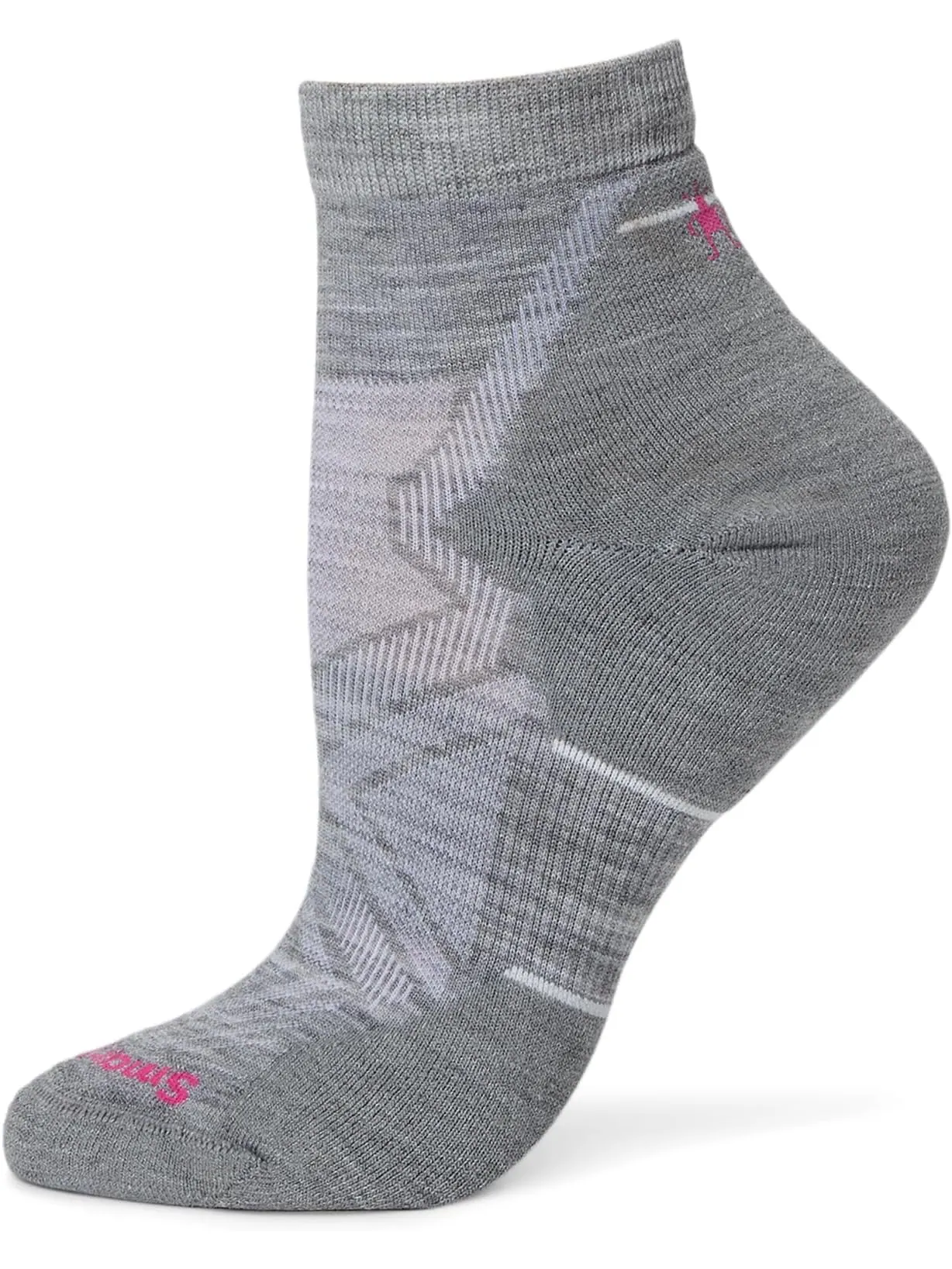 Носки Smartwool Women's Run Targeted Cushion Ankle — изображение 1 из 1, светлый серый/белый
