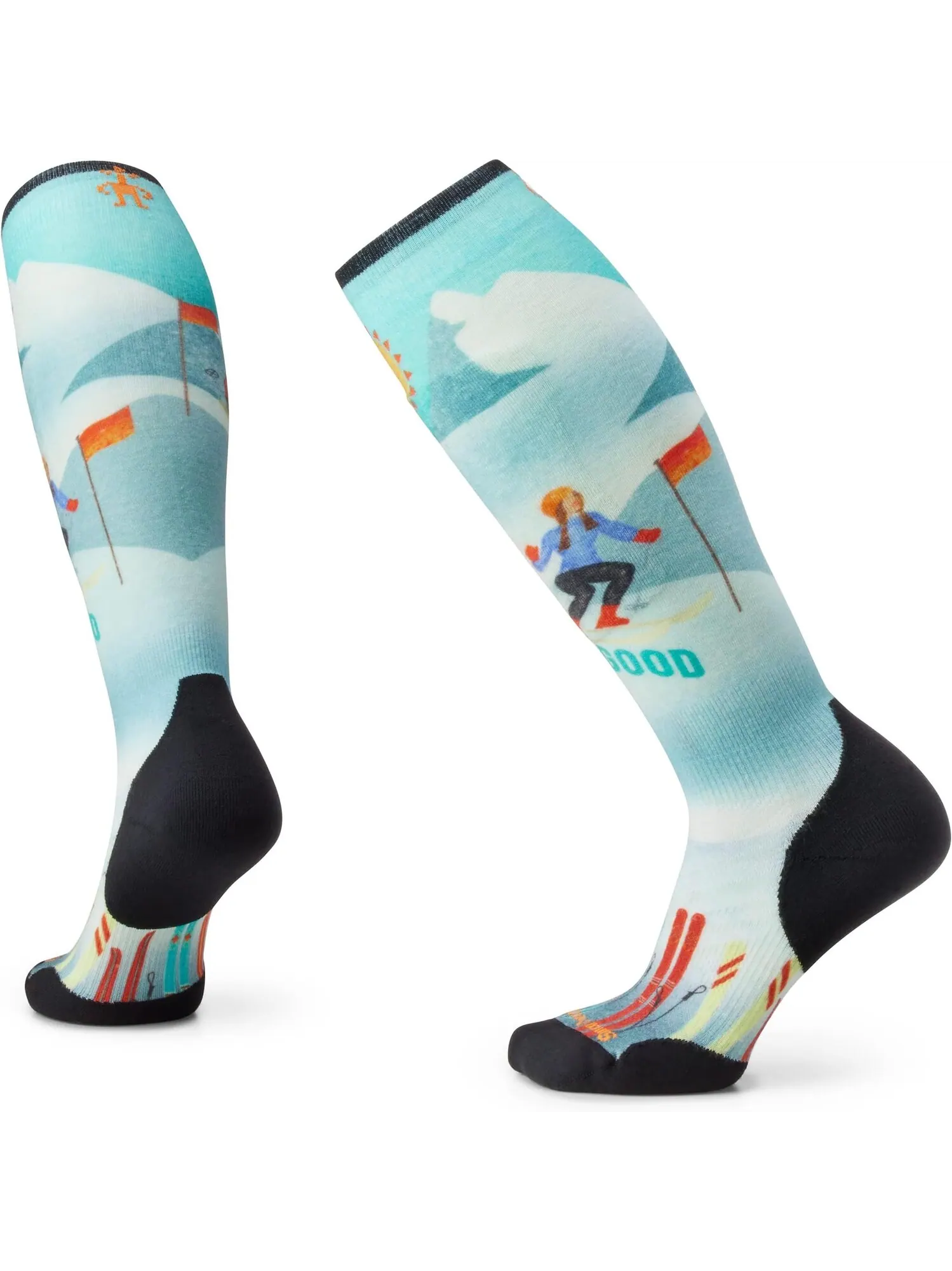 Подушка Ski Targeted с принтом Snow Bunny поверх икры Smartwool — изображение 1 из 1, бежевый