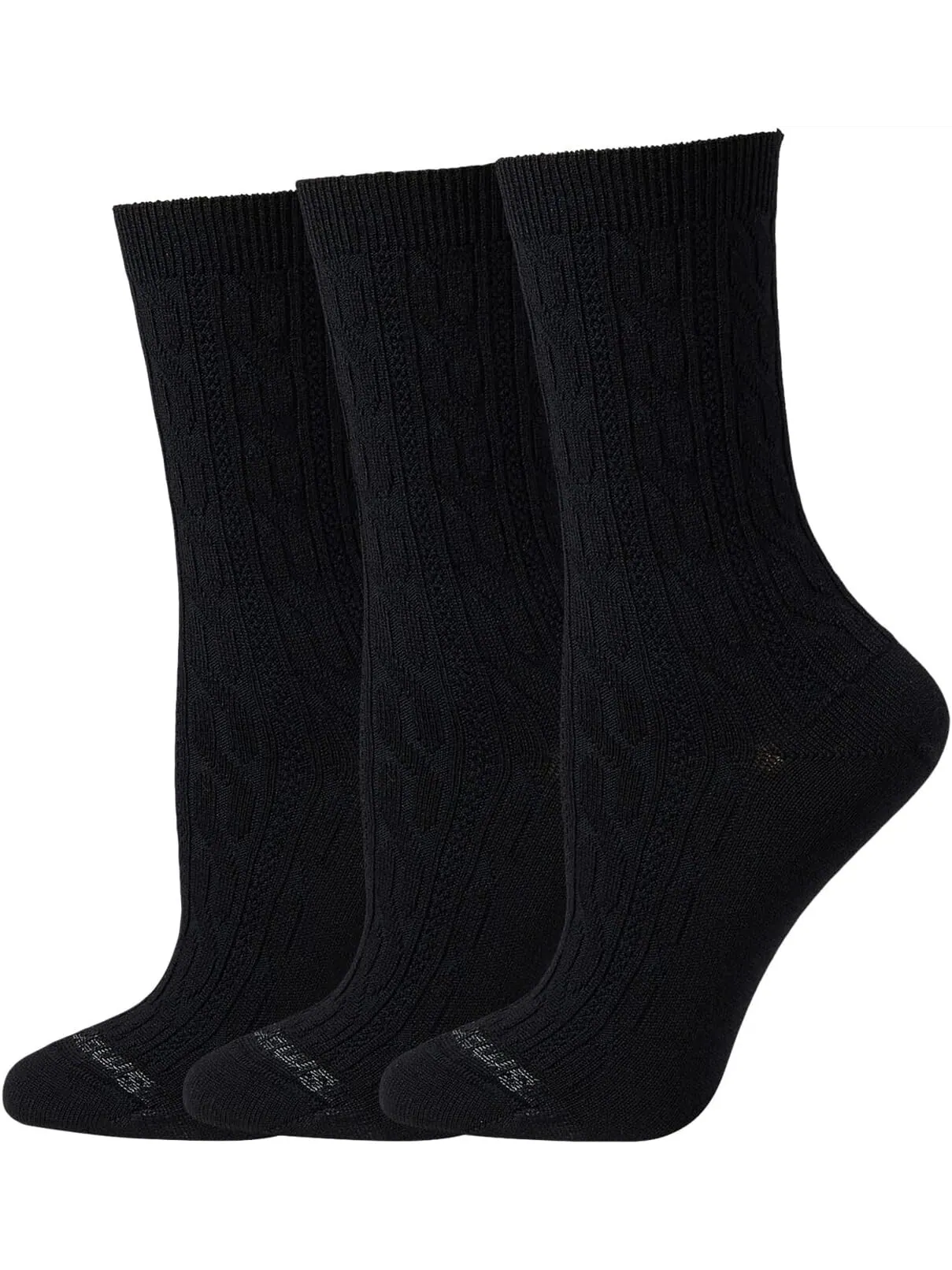 Повседневные носки для кабельной команды, 3 пары Smartwool — изображение 1 из 1, черный