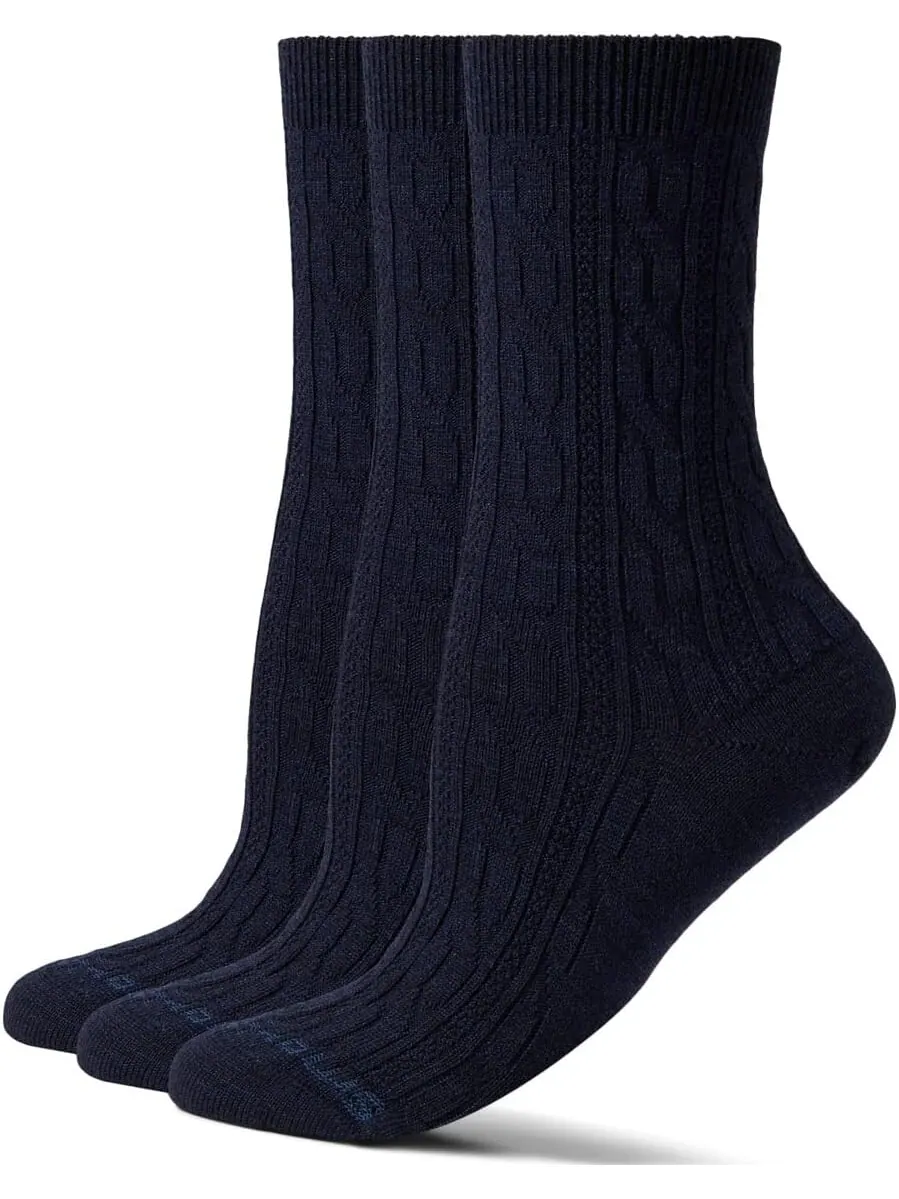 Повседневные носки для кабельной команды, 3 пары Smartwool — изображение 1 из 1, глубокий темно-синий