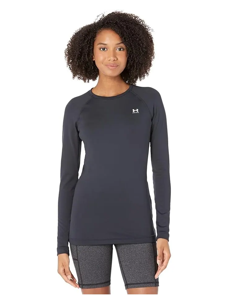 Футболка Under Armour Authentics Long Sleeves Crew Neck — изображение 1 из 4, черный/белый